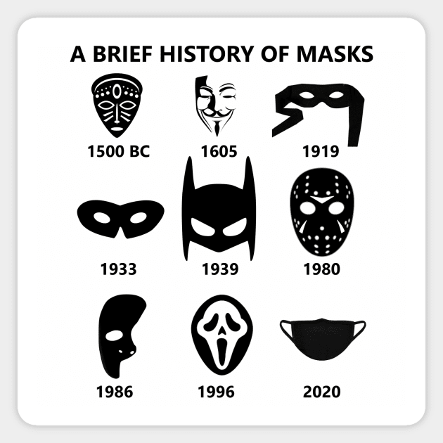 A Brief History Of Masks Sticker by Bigfinz